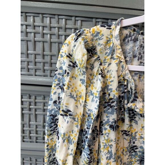 NWOT Apiece Apart everlasting blouse in blue cream, Sz 2, $218 A23 - Picture 5 of 7